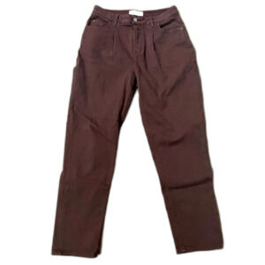 Fat Face Purple Mid Rise Cleo Canvas Barrel Leg Chinos Size 4
